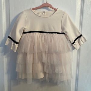 Toddler Dress White and Black